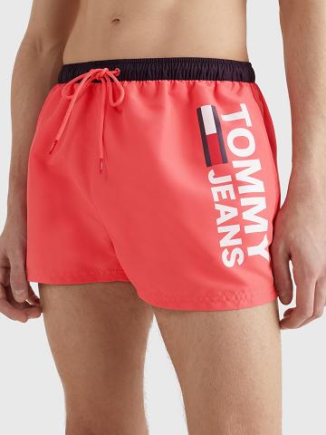 Férfi Tommy Hilfiger Tommy 5" swim trunk Úszóruhák Piros | HU 898NWY